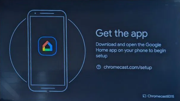 Google Chromecast streaming device with cast-enabled mobile-to-TV application